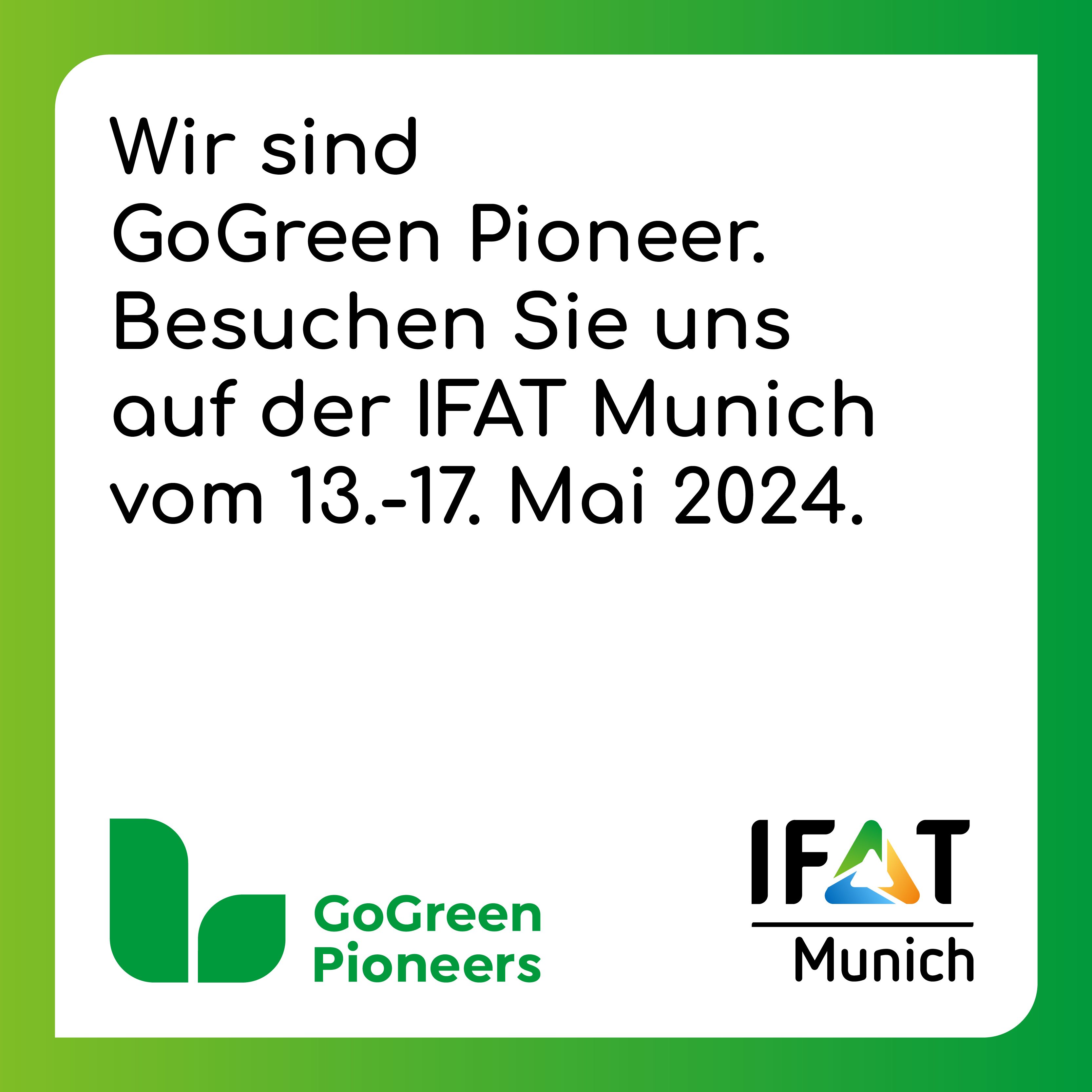 240319 IFAT GoGreen Ads 800x800 DE